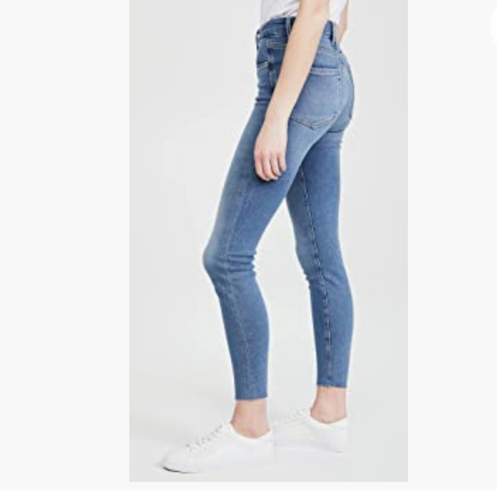 Good American Good Legs Cropped Raw Hem Skinny Jeans 4/27